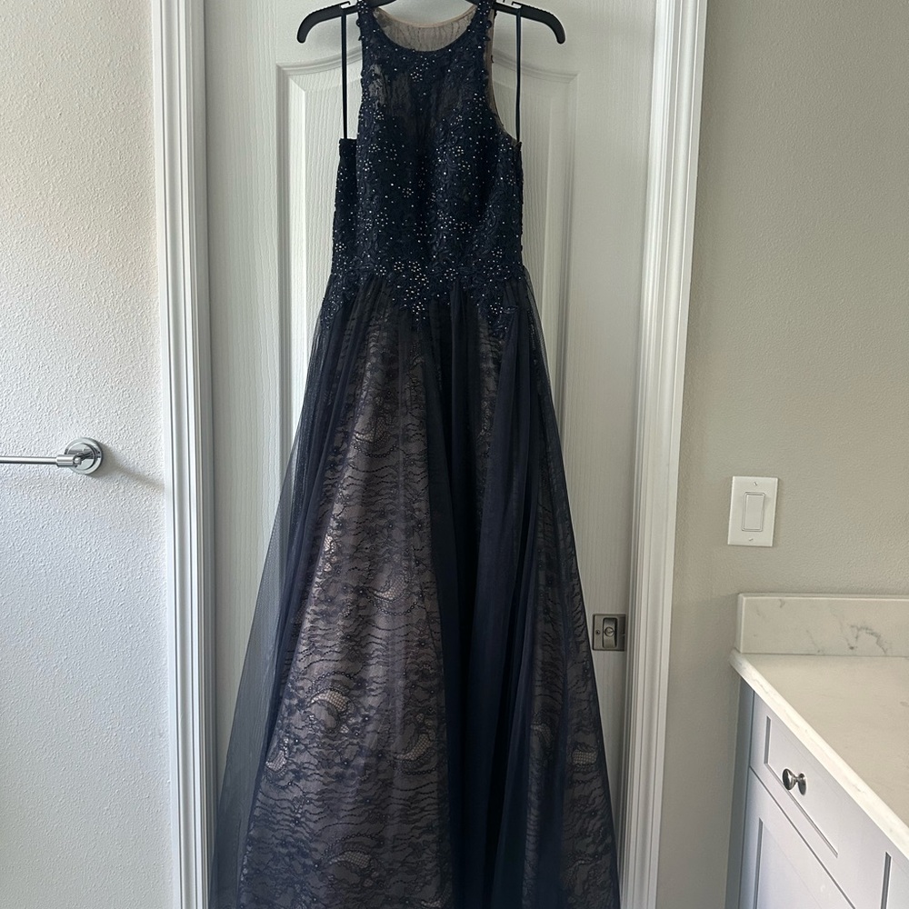 Xscape Midnight Blue Formal Kids Dress